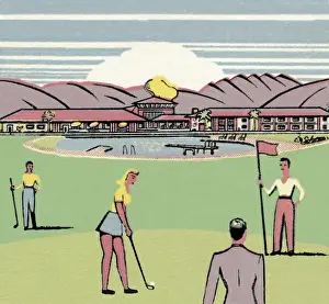 Golf Prints: People Golfing