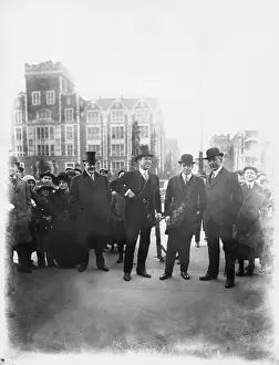 People Greeting Roald Amundsen