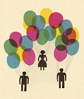 People Holding Balloons