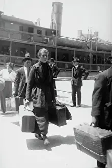 Huty31922 Prints: People Leave The Boat - Ellis Island