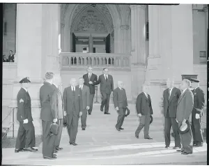 Robert Houghwout Jackson Prints: People Leaving a Funeral Service