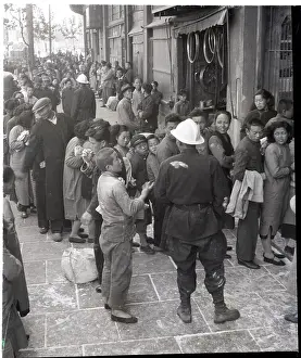 Hunger Prints: People On Line For Rice