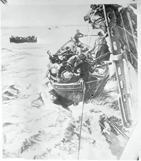 People Being Loaded into Lifeboats