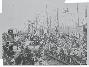 Cannes Prints: People Observing Floats in Celebration