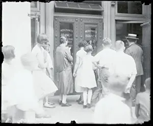 People Outside Bank