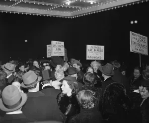 Opening Night Prints: People Outside Segregated Theatres