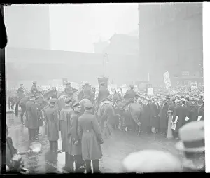 Unemployment Prints: People Participating in a Demonstration