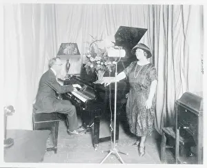 People Performing a Radio Broadcast