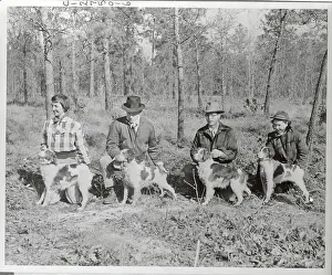 Robert R Prints: People Posing With Their Champion Dogs