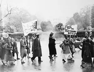 People Protesting Scottsboro Case
