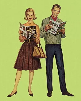 Two People Reading Hobby Books