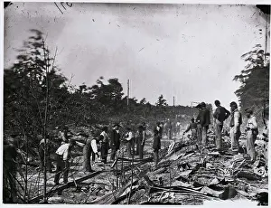 People Repairing Railroad