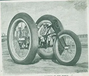 People Riding Largest Tricycle