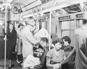 People Riding New York City Subway