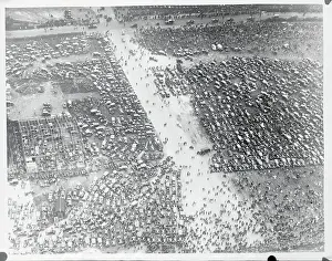 People Running to Meet Charles Lindbergh