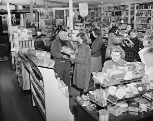 Everyday Scene Prints: People Shopping at a General Store