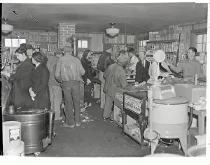 Missouri Prints: People Shopping Inside Cooperative Grocery Store
