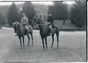 Bath County Prints: Two People Sitting on Horseback