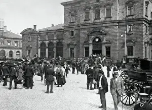 Foundation Prints: People Standing In Front Of A Building