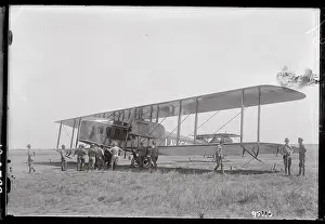 Mineola Prints: People Standing Next to the Lawson Airplane