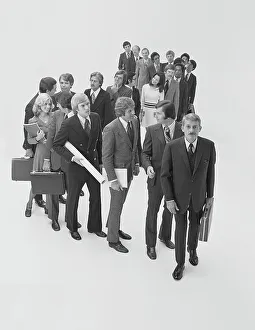 Casual Collection: People standing in line, talking