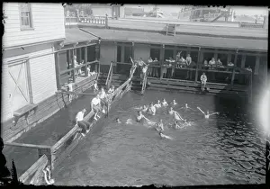 Festivity Prints: People Swimming in Floating Baths