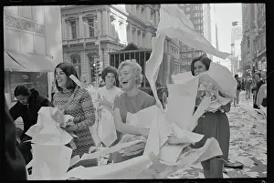 Louis Prints: People Tossing Papers in the Street