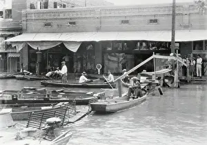 Arkansas Prints: People Transporting Themselves by Boat