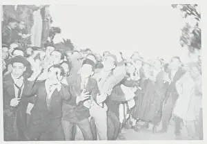 Tunisia Prints: People Trying to Cross Lines During Political Meeting