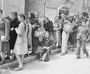 People Waiting for Food Rations