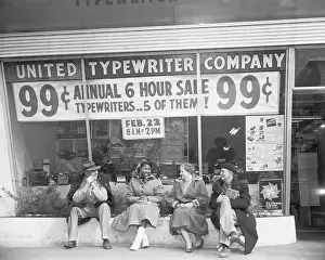 Patience Prints: People Waiting Outside of a Store