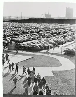 Dearborn Prints: People Walking to Their Cars