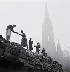 Dresden Prints: People on Top of Wall