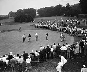 People Watch Ben Hogan Playing Golf