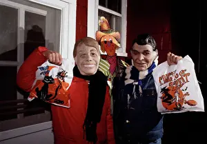 Halloween Prints: People Wearing President Halloween Masks