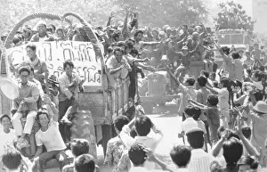 People Welcoming Victorious Soldiers
