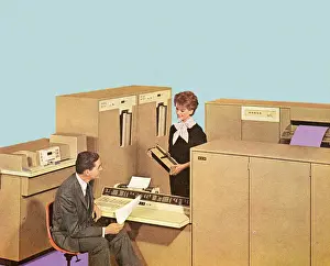 Science And Tech Prints: People Working in Office