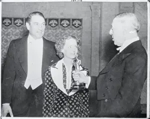 Griffith Prints: Performer Bette Davis Awaiting Trophy Presentation