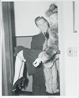 Prints of (Original Caption) Behind the Laughter: Lucille Ball's Unseen Moments: Performer Lucille Ball Sitting on New Husband Desi Arnaz's Lap
