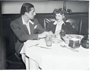 Prints of (Original Caption). Pretty Lucille Ball and Mack Gray were an interesting luncheon couple, dining tete-a-tete at the Hollywood Brown Derby recently as shown Behind the Laughter: Lucille Ball's Unseen Moments: Performer Lucille Ball Sitting at Table With Escort Mack Gray