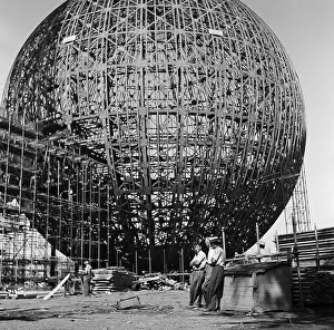 Acr047127 Prints: The Perisphere Under Construction