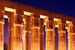 Images Dated 5th November 2009: Peristyle court of Amenhotep III at Luxor Temple
