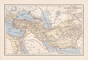 Alexander the Great (356 bc-323 bc) Collection: Persian Empire and Empire of Alexander the Great, lithograph, 1893