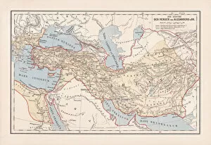 Persian Empire and Empire of Alexander the Great, lithograph, 1893