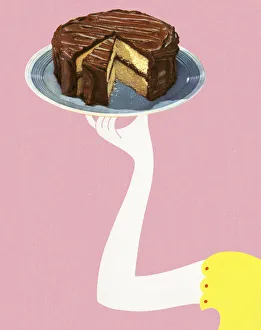 Unhealthy Eating Gallery: Person Holding Cake