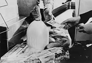 Person Making a Purchase with Food Stamps
