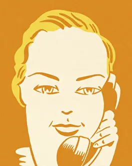Hairdo Prints: Person on the Telephone