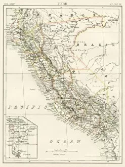 Brazil Gallery: Peru map 1885