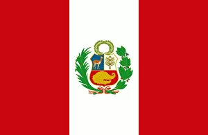 Images Dated 12th January 2014: Peruvian flag