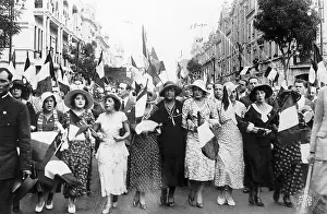 Demonstration Prints: Peruvian Women March in Protest Parade